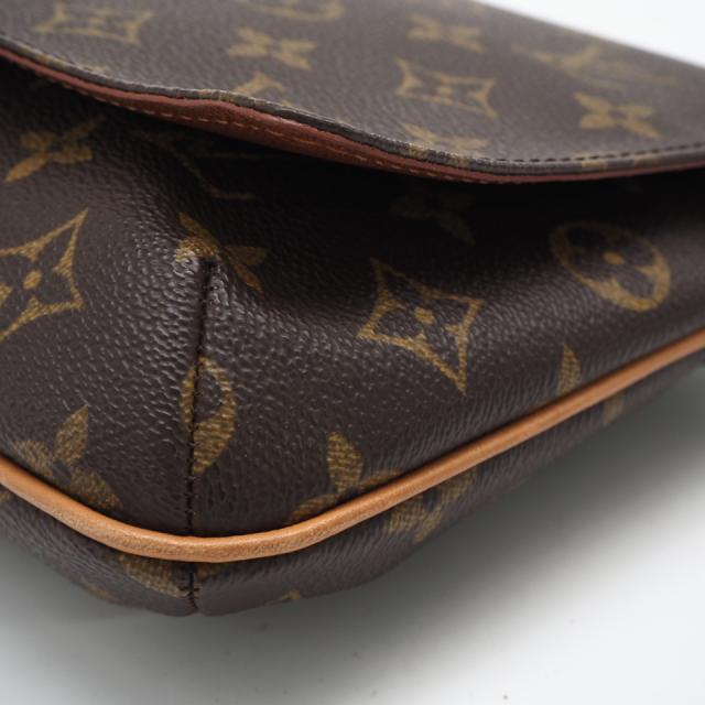 ★3日以内返品可★ LOUIS VUITTON ルイ・ヴィトン モノグラム キャンバス ミュゼット タンゴ ショート M51257 ショルダーバッグ ブラウン コーティングキャンバス レザー レディース_9
