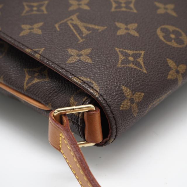 ★3日以内返品可★ LOUIS VUITTON ルイ・ヴィトン モノグラム キャンバス ミュゼット タンゴ ショート M51257 ショルダーバッグ ブラウン コーティングキャンバス レザー レディース_10