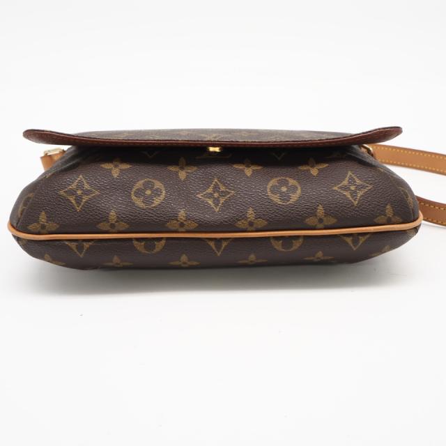 ★3日以内返品可★ LOUIS VUITTON ルイ・ヴィトン モノグラム キャンバス ミュゼット タンゴ ショート M51257 ショルダーバッグ ブラウン コーティングキャンバス レザー レディース_6