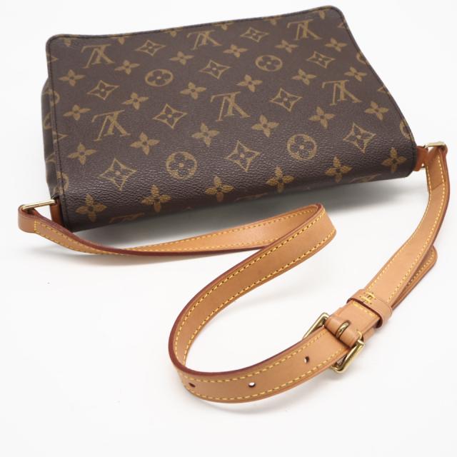 ★3日以内返品可★ LOUIS VUITTON ルイ・ヴィトン モノグラム キャンバス ミュゼット タンゴ ショート M51257 ショルダーバッグ ブラウン コーティングキャンバス レザー レディース_7