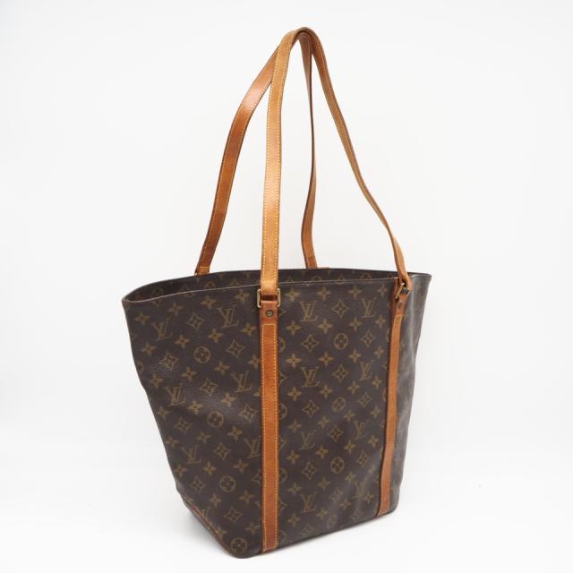 ★3日以内返品可★  LOUIS VUITTON ルイ・ヴィトン モノグラム キャンバス サックショッピング M51108 ショルダーバッグ ブラウン コーティングキャンバス レザー レディース