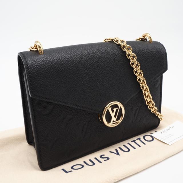 ★3日以内返品可★ 美品 LOUIS VUITTON ルイ・ヴィトン モノグラム アンプラント ウォレット オン チェーン ロージー M13569 ショルダーバッグ ブラック グレインカーフレザー レディース
