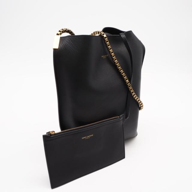 ★3日以内返品可★ 美品 SAINT LAURENT PARIS サンローランパリ レザー チェーン ショルダーバッグ 636498 ショルダーバッグ ブラック レザー レディース