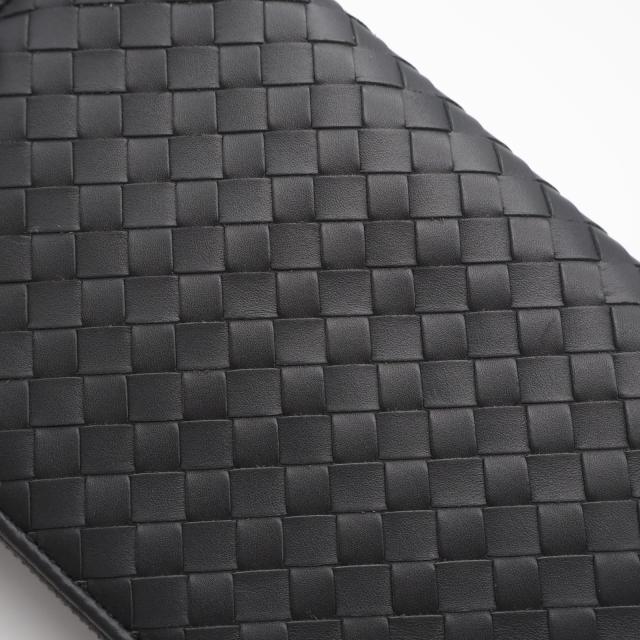 ★3日以内返品可★ 美品 BOTTEGAVENETA ボッテガヴェネタ イントレチャート ラウンドファスナー長財布 - 長財布 グレー カーフレザー メンズ_3