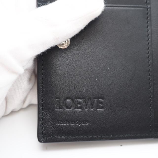 ★3日以内返品可★ 極美品 LOEWE ロエベ パズル コンパクトウォレット C510W73X09 二つ折り財布 ブラック ベージュ ネイビー カーフレザー メンズ_13