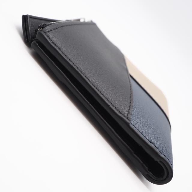 ★3日以内返品可★ 極美品 LOEWE ロエベ パズル コンパクトウォレット C510W73X09 二つ折り財布 ブラック ベージュ ネイビー カーフレザー メンズ_7
