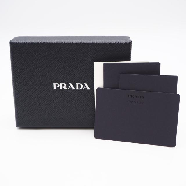★3日以内返品可★ 極美品 PRADA プラダ ポルタ ピッコロ パッティーナ ソフトレザー プリントロゴ コンパクトウォレット ネロ 1MH043 三つ折り財布 ブラック カーフレザー レディース_15
