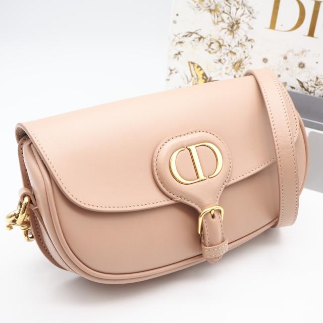 ★3日以内返品可★ 美品 Christian Dior クリスチャンディオール ボビー イーストウェストバッグ M9327UMOL ショルダーバッグ ピンクベージュ カーフレザー レディース