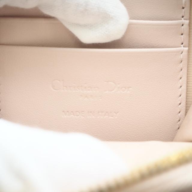 ★3日以内返品可★ 美品 Christian Dior クリスチャンディオール カナージュ ラムスキン Lady Dior Callin Dior フォンホルダー S0872ONMJ ショルダーバッグ ピンクベージュ ラムスキン レディース_15