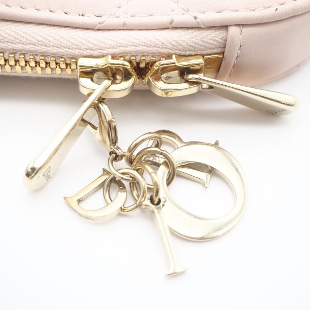 ★3日以内返品可★ 美品 Christian Dior クリスチャンディオール カナージュ ラムスキン Lady Dior Callin Dior フォンホルダー S0872ONMJ ショルダーバッグ ピンクベージュ ラムスキン レディース_5
