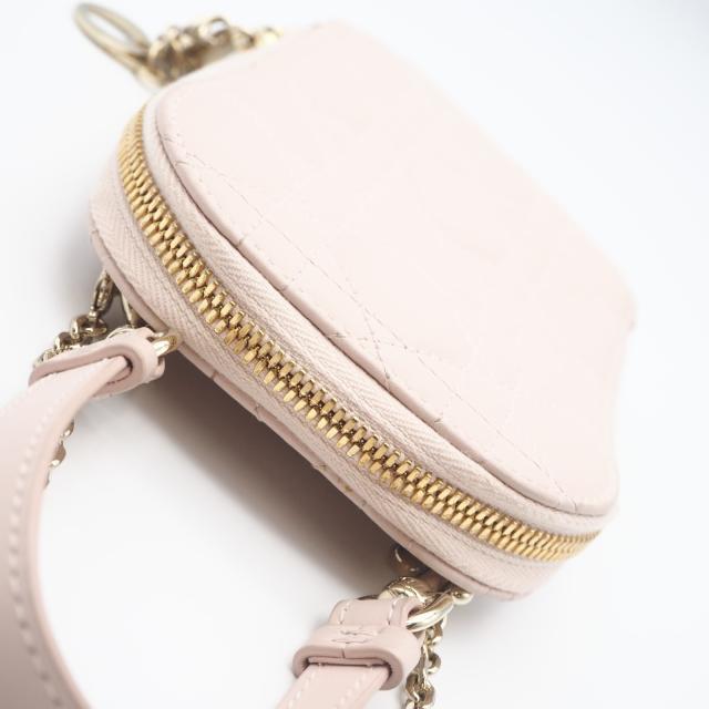 ★3日以内返品可★ 美品 Christian Dior クリスチャンディオール カナージュ ラムスキン Lady Dior Callin Dior フォンホルダー S0872ONMJ ショルダーバッグ ピンクベージュ ラムスキン レディース_6