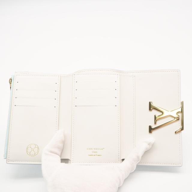 ★3日以内返品可★ 極美品 LOUIS VUITTON ルイ・ヴィトン トリヨン 日本限定 ポルトフォイユ カプシーヌ コンパクト スカイブルー N89898 三つ折り財布 スカイブルー トリヨンレザー パイソン レディース_10
