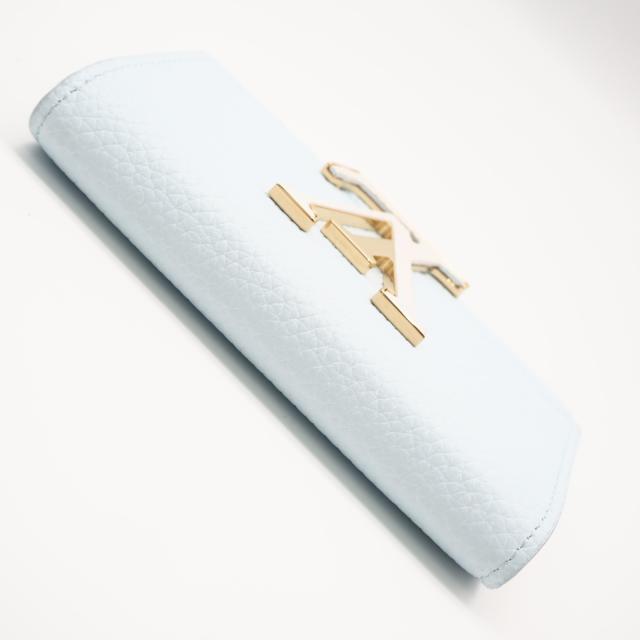 ★3日以内返品可★ 極美品 LOUIS VUITTON ルイ・ヴィトン トリヨン 日本限定 ポルトフォイユ カプシーヌ コンパクト スカイブルー N89898 三つ折り財布 スカイブルー トリヨンレザー パイソン レディース_4