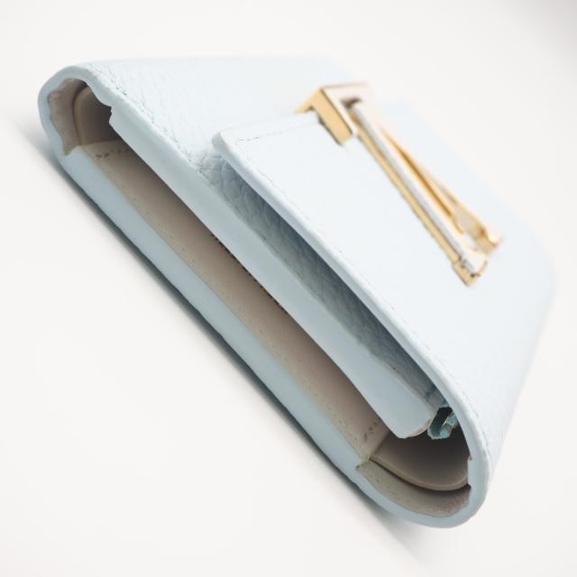 ★3日以内返品可★ 極美品 LOUIS VUITTON ルイ・ヴィトン トリヨン 日本限定 ポルトフォイユ カプシーヌ コンパクト スカイブルー N89898 三つ折り財布 スカイブルー トリヨンレザー パイソン レディース_7