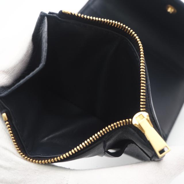 ★3日以内返品可★ 美品 BOTTEGAVENETA ボッテガヴェネタ カセット 三つ折り財布 651372 三つ折り財布 ネイビー ラムスキン レディース_13