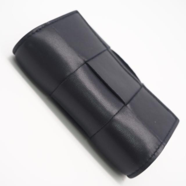 ★3日以内返品可★ 美品 BOTTEGAVENETA ボッテガヴェネタ カセット 三つ折り財布 651372 三つ折り財布 ネイビー ラムスキン レディース_4