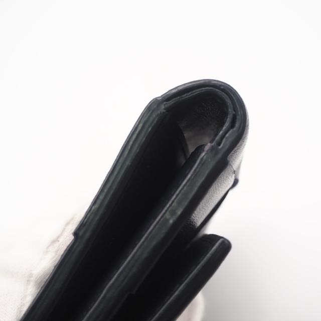 ★3日以内返品可★ 美品 BOTTEGAVENETA ボッテガヴェネタ カセット 三つ折り財布 651372 三つ折り財布 ネイビー ラムスキン レディース_7