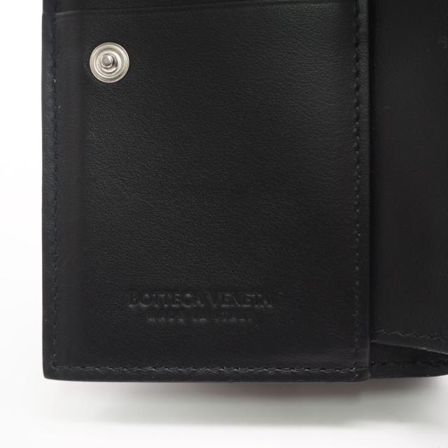 ★3日以内返品可★ 美品 BOTTEGAVENETA ボッテガヴェネタ イントレチャート ミディアム 二つ折りLファスナーウォレット 796958 二つ折り財布 ブラック カーフレザー メンズ_12