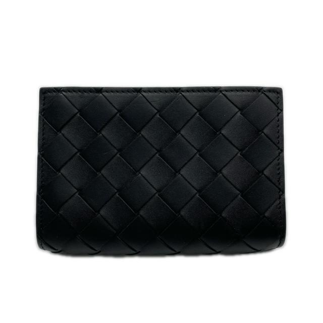 ★3日以内返品可★ 美品 BOTTEGAVENETA ボッテガヴェネタ イントレチャート ミディアム 二つ折りLファスナーウォレット 796958 二つ折り財布 ブラック カーフレザー メンズ_1