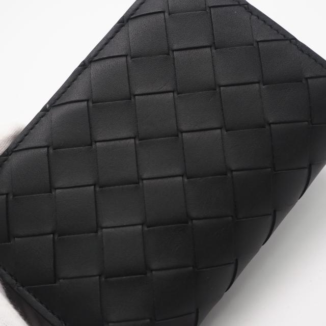 ★3日以内返品可★ 美品 BOTTEGAVENETA ボッテガヴェネタ イントレチャート ミディアム 二つ折りLファスナーウォレット 796958 二つ折り財布 ブラック カーフレザー メンズ_3