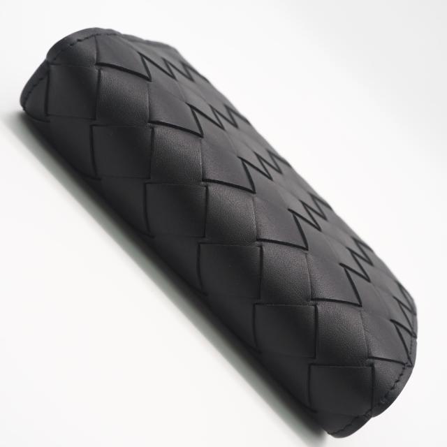 ★3日以内返品可★ 美品 BOTTEGAVENETA ボッテガヴェネタ イントレチャート ミディアム 二つ折りLファスナーウォレット 796958 二つ折り財布 ブラック カーフレザー メンズ_5