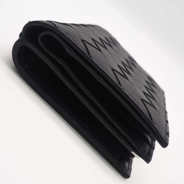 ★3日以内返品可★ 美品 BOTTEGAVENETA ボッテガヴェネタ イントレチャート ミディアム 二つ折りLファスナーウォレット 796958 二つ折り財布 ブラック カーフレザー メンズ_6