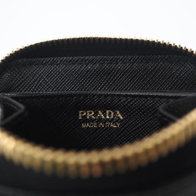 ★3日以内返品可★ 美品 PRADA プラダ サフィアーノ トライアングルロゴ コインケース 2MM003_QHH コインケース ブラック サフィアーノ レディース_10