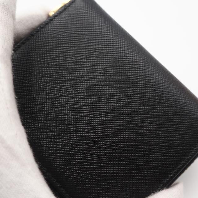 ★3日以内返品可★ 美品 PRADA プラダ サフィアーノ トライアングルロゴ コインケース 2MM003_QHH コインケース ブラック サフィアーノ レディース_3