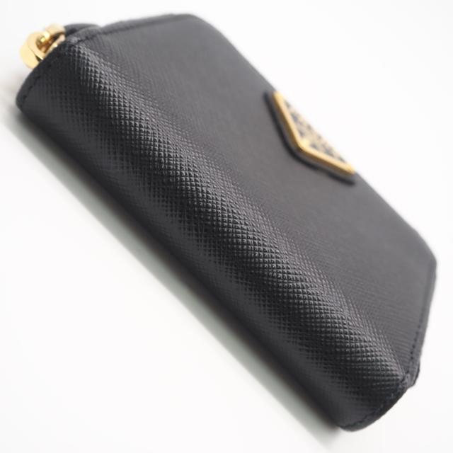 ★3日以内返品可★ 美品 PRADA プラダ サフィアーノ トライアングルロゴ コインケース 2MM003_QHH コインケース ブラック サフィアーノ レディース_6