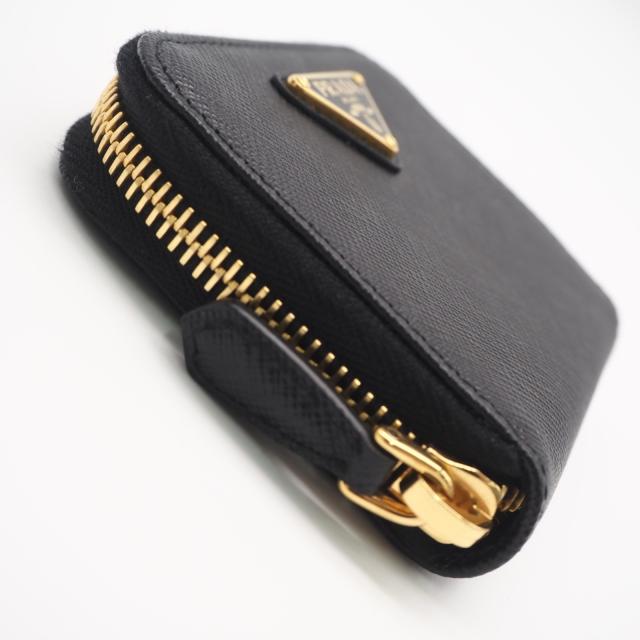 ★3日以内返品可★ 美品 PRADA プラダ サフィアーノ トライアングルロゴ コインケース 2MM003_QHH コインケース ブラック サフィアーノ レディース_8