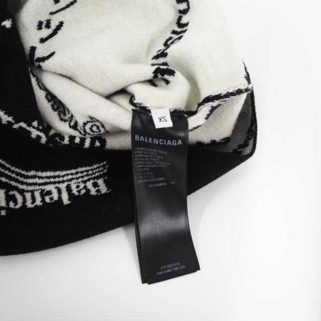 ★3日以内返品可★ 未使用 BALENCIAGA バレンシアガ ウール ロゴ ニット XS 724869 ニット ブラック ホワイト ニット メンズ_10