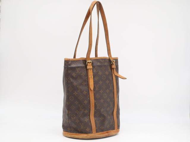 ★3日以内返品可★ LOUIS VUITTON ルイ・ヴィトン モノグラム キャンバス バケットGM M42236 ハンドバッグ ブラウン コーティングキャンバス レザー レディース
