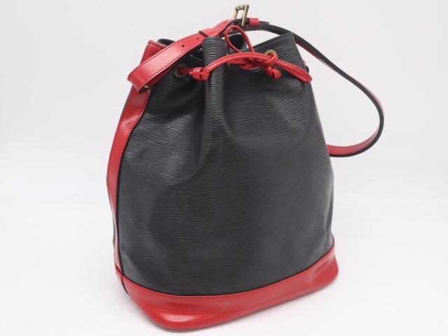 ★3日以内返品可★ LOUIS VUITTON ルイ・ヴィトン エピ ノエ ノワール カスティリアンレッド M44017 ショルダーバッグ ブラック レッド レザー レディース
