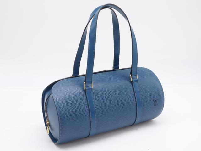★3日以内返品可★ LOUIS VUITTON ルイ・ヴィトン エピ スフロ トレドブルー M52225 ハンドバッグ ブルー カーフレザー レディース