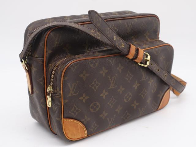 ★3日以内返品可★  LOUIS VUITTON ルイ・ヴィトン モノグラム キャンバス ナイル M45244 ショルダーバッグ ブラウン コーティングキャンバス レザー レディース