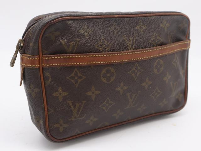 ★3日以内返品可★  LOUIS VUITTON ルイ・ヴィトン モノグラム キャンバス コンピエーニュ23 M51847 ショルダーバッグ ブラウン コーティングキャンバス レザー レディース