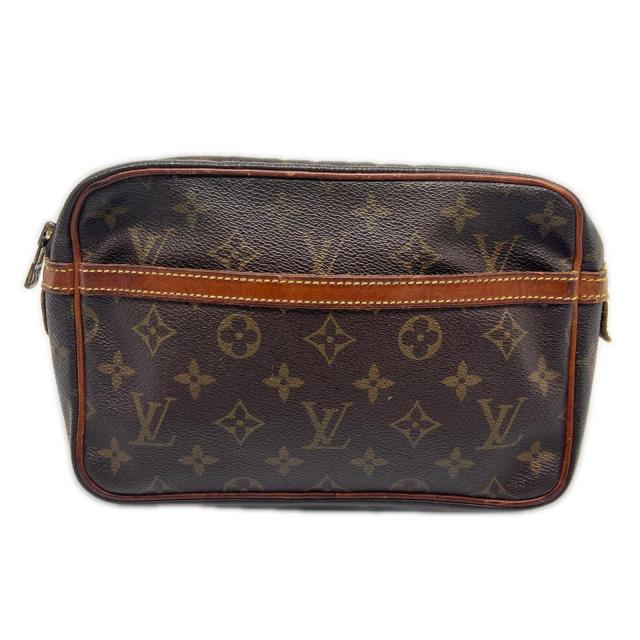 ★3日以内返品可★  LOUIS VUITTON ルイ・ヴィトン モノグラム キャンバス コンピエーニュ23 M51847 ショルダーバッグ ブラウン コーティングキャンバス レザー レディース_1