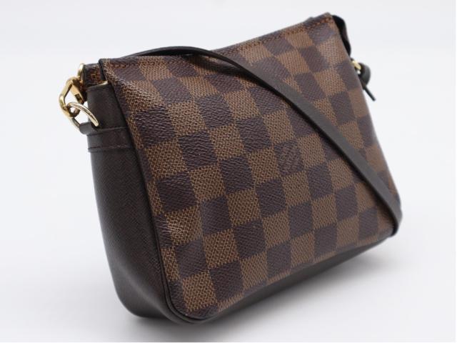 ★3日以内返品可★  LOUIS VUITTON ルイ・ヴィトン ダミエ トゥルース メイクアップ N51982 ハンドバッグ ブラウン コーティングキャンバス レザー レディース