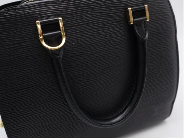★3日以内返品可★  LOUIS VUITTON ルイ・ヴィトン ダミエ ポンヌフ M52052 ハンドバッグ ブラック レザー レディース_12