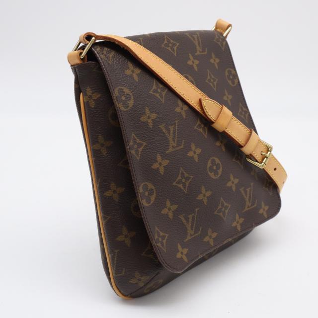 ★3日以内返品可★  LOUIS VUITTON ルイ・ヴィトン モノグラム ミュゼット サルサ ショート M51258 ショルダーバッグ ブラウン コーティングキャンバス レザー レディース