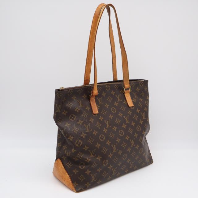 ★3日以内返品可★  LOUIS VUITTON ルイ・ヴィトン モノグラム カバ メゾ M51151 トートバッグ ブラウン コーティングキャンバス レザー レディース