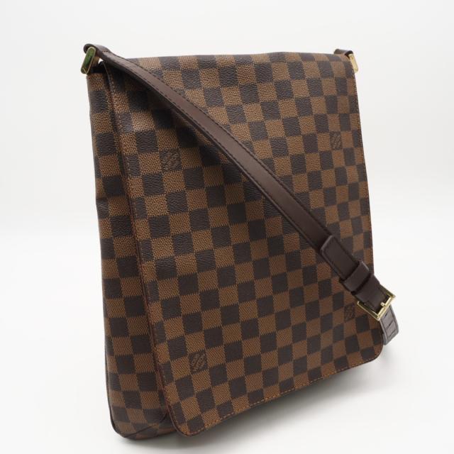 ★3日以内返品可★ LOUIS VUITTON ルイ・ヴィトン ダミエ ミュゼット N51302 ショルダーバッグ ブラウン コーティングキャンバス レザー メンズ 42,595円