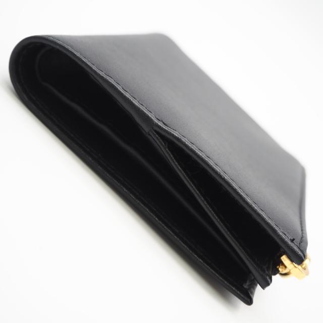 ★3日以内返品可★ 極美品 PRADA プラダ シティカーフ トライアングル 財布 ネロ 1ML050 二つ折り財布 ブラック カーフレザー レディース_7
