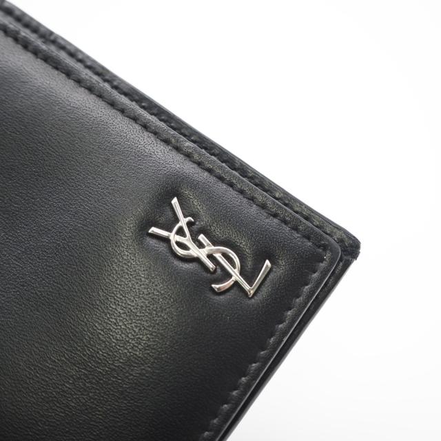 ★3日以内返品可★ 美品 SAINT LAURENT PARIS サンローランパリ タイニーカサンドラ コンチネンタルウォレット 607746 長財布 ブラック カーフレザー メンズ_9