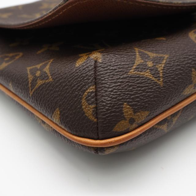 ★3日以内返品可★  LOUIS VUITTON ルイ・ヴィトン モノグラム ミュゼット アルゼンチンタンゴ M51257 ショルダーバッグ 赤銅色 上塗り帆布 なめし革 レディース