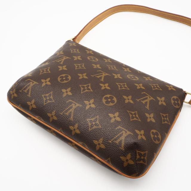 ★3日以内返品可★  LOUIS VUITTON ルイ・ヴィトン モノグラム ミュゼット アルゼンチンタンゴ M51257 ショルダーバッグ 赤銅色 上塗り帆布 なめし革 レディース