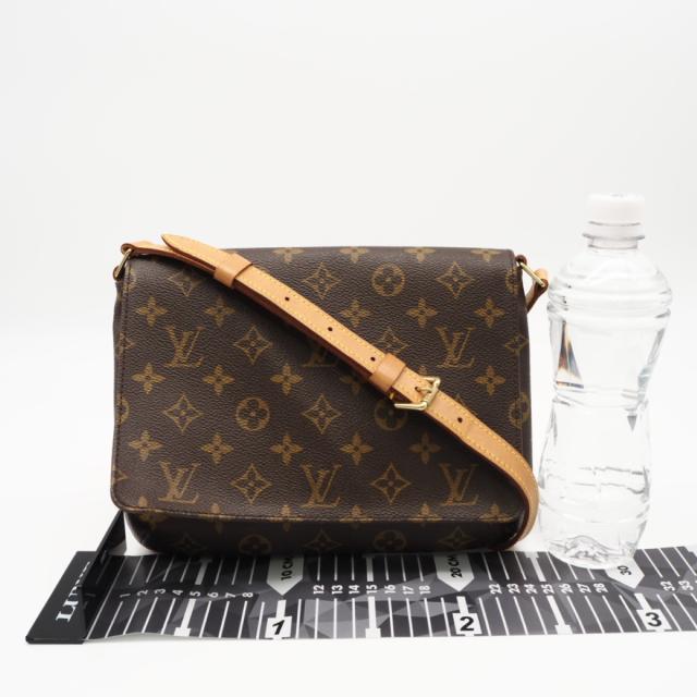 ★3日以内返品可★  LOUIS VUITTON ルイ・ヴィトン モノグラム ミュゼット アルゼンチンタンゴ M51257 ショルダーバッグ 赤銅色 上塗り帆布 なめし革 レディース