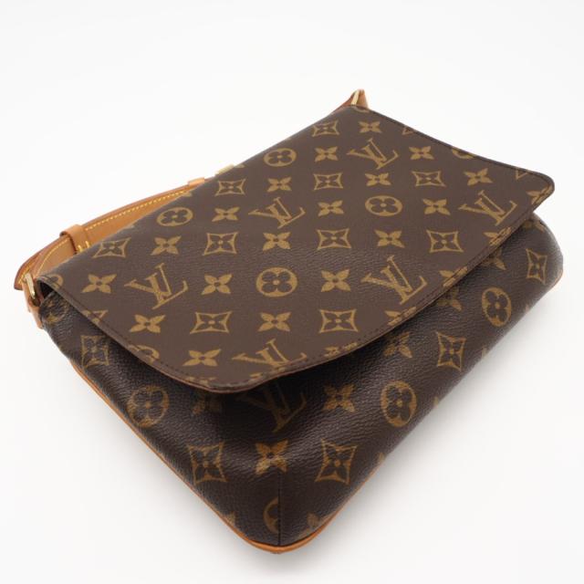 ★3日以内返品可★  LOUIS VUITTON ルイ・ヴィトン モノグラム ミュゼット アルゼンチンタンゴ M51257 ショルダーバッグ 赤銅色 上塗り帆布 なめし革 レディース