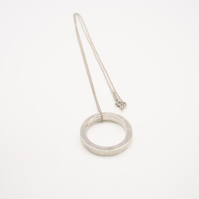 ★3日以内返品可★ 美品 TIFFANY&Co. ティファニー ティファニー 1837 サークル ペンダント Ag925 60013960 ネックレス シルバー シルバー レディース