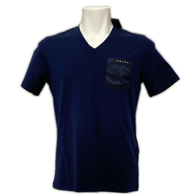 ☆3日以内返品可☆ 未使用 PRADA プラダ ラバーロゴ 半袖Tシャツ S